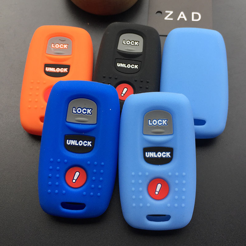 ZAD Ǹ  ڵ Ű  Ŀ ̽ MAZDA 3 6 MPV Protege 5 ü Fob 2 + 1 3  ڵ Ű ̽   /ZAD silicone rubber Car Key Shell cover case set for MAZDA 3